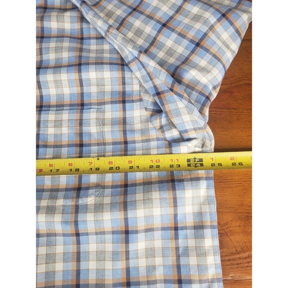 Daniel Cremieux Signatr Men Shirt Sz Lg Non-Iron Plaid 100% Pima Cotton Long Slv - Picture 9 of 11